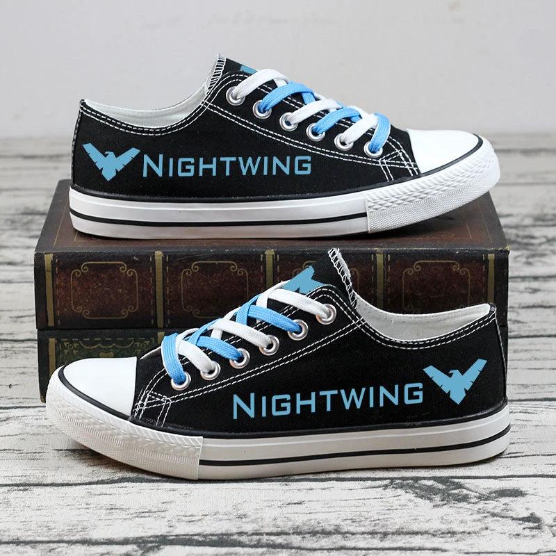 Nightwing Low Top Canvas Sport Sneakers Shoes For Men Women Fans by Crocs