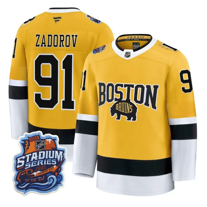 Nikita Zadorov Jersey #91 Boston Bruins 2026 Stadium Series Premium Stitched by Hockey David