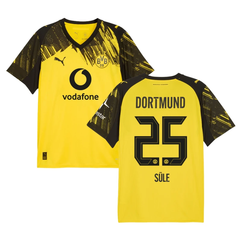Niklas Sule #25 Borussia Dortmund 2025-26 Home Men Jersey – Yellow by Soccer Jersey