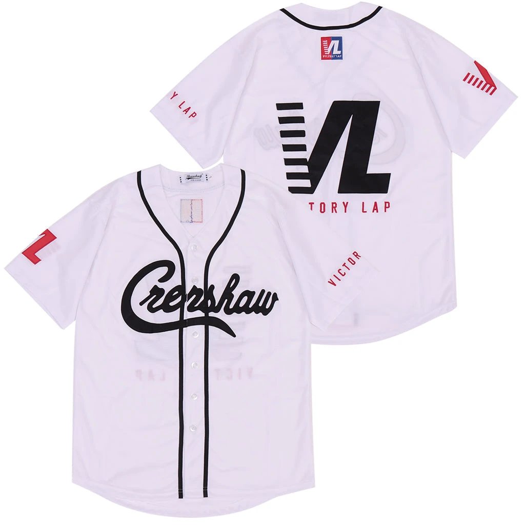 Nipsey Hussle Victory Lap Movie Baseball Jersey White by My Store