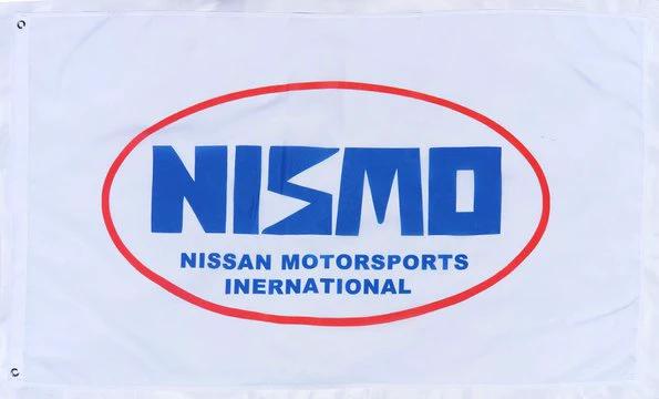 Nissan Car Flag White Blue 3X5 Ft Polyester Banner USA 90x150cm by flagsjustdoit