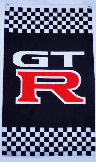 Nissan GTR Flag Vertical 3X5 Ft Polyester Banner USA 90x150cm by flagsjustdoit