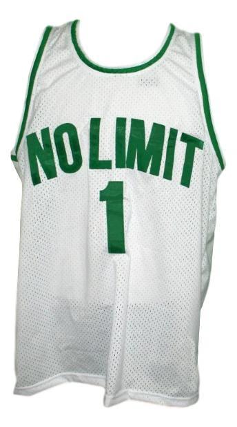 No Limit Basketball Jersey #1 Sewn White by My store basketball