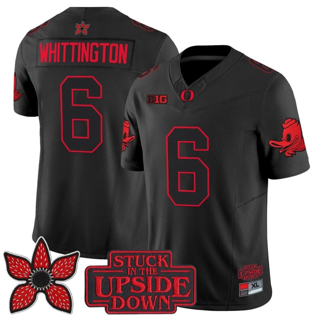 Noah Whittington Jersey #6 Oregon Ducks Stranger Things Edition Limited Stitched by NCAA Football Jersey