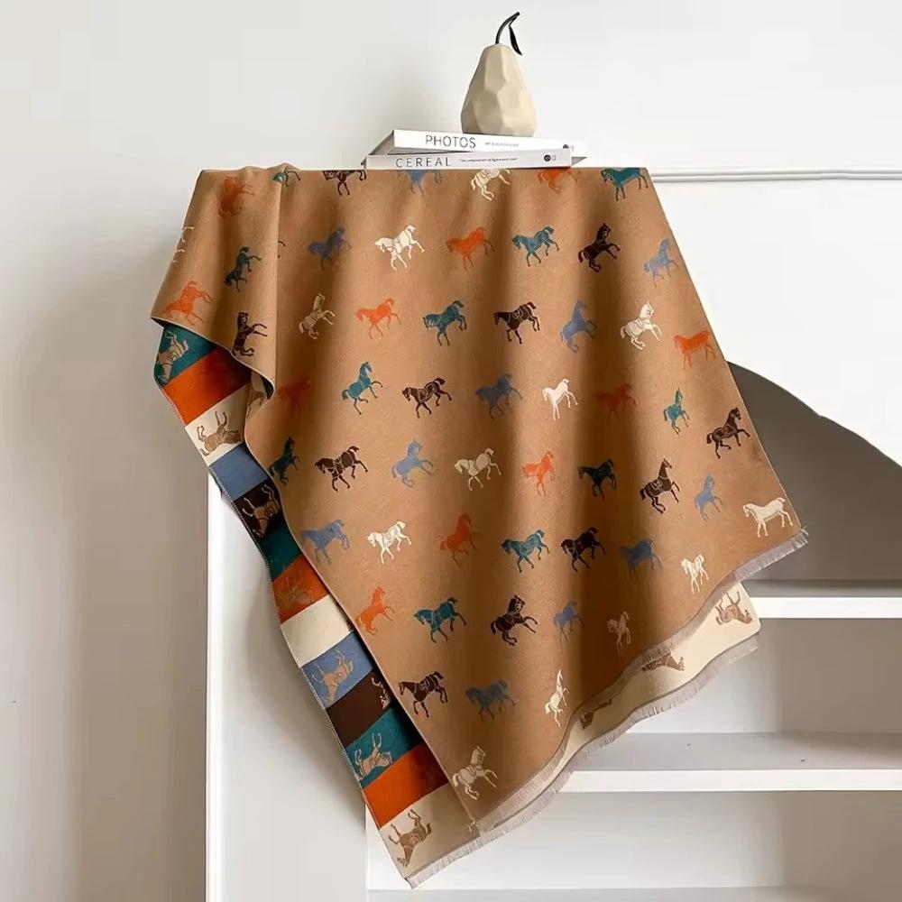 Noble Charm Horse Print Shawl Scarf by Casa & Beyond