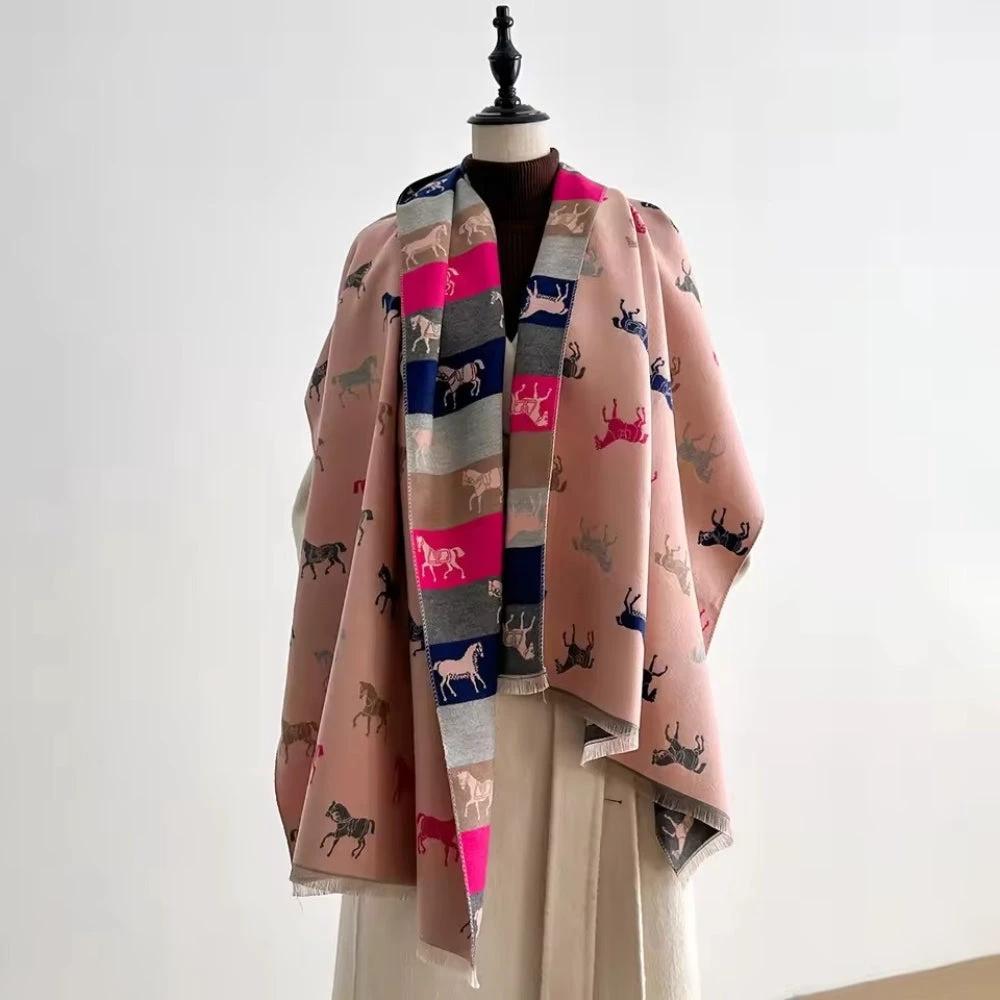 Noble Charm Horse Print Shawl Scarf by Casa & Beyond