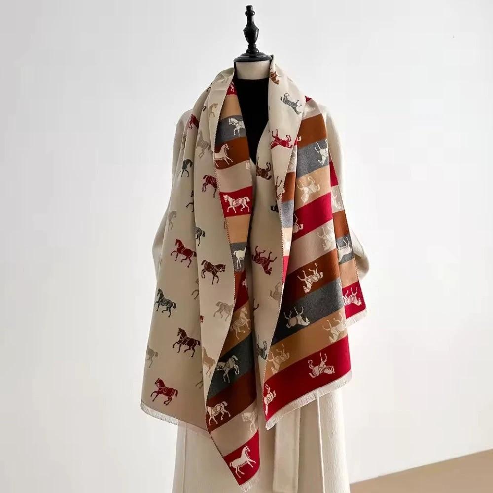 Noble Charm Horse Print Shawl Scarf by Casa & Beyond