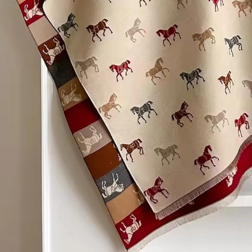 Noble Charm Horse Print Shawl Scarf by Casa & Beyond