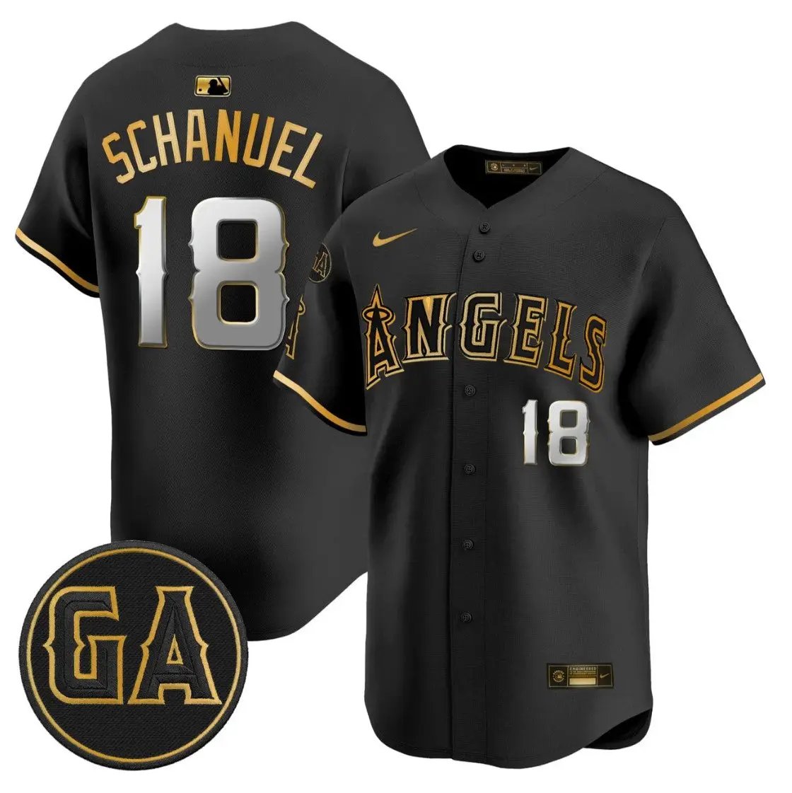 Nolan Schanuel Jersey #18 Angels Garret Anderson Tribute Stitched by My Store