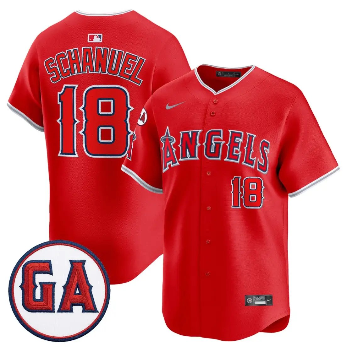 Nolan Schanuel Jersey #18 Angels Garret Anderson Tribute Stitched by My Store