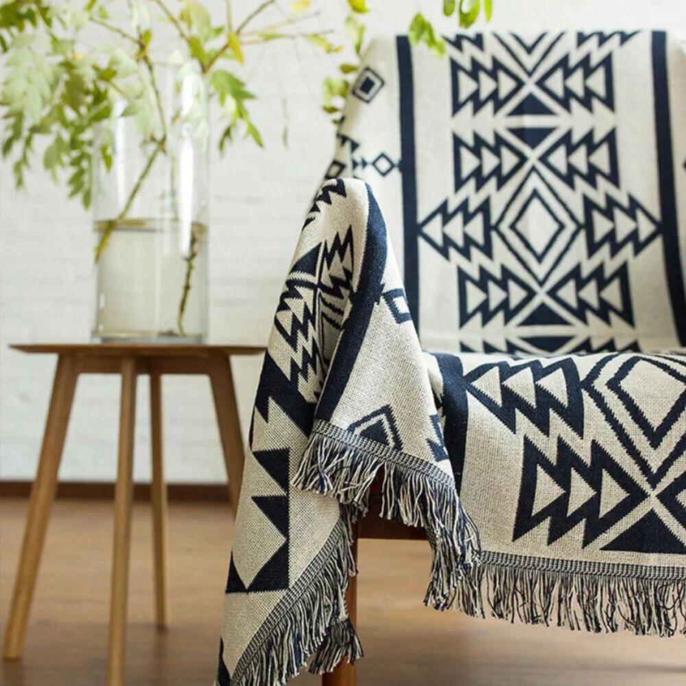 Nomad Weave Boho Throw Blanket by Casa & Beyond