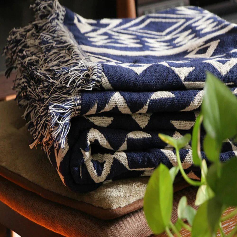 Nomad Weave Boho Throw Blanket by Casa & Beyond