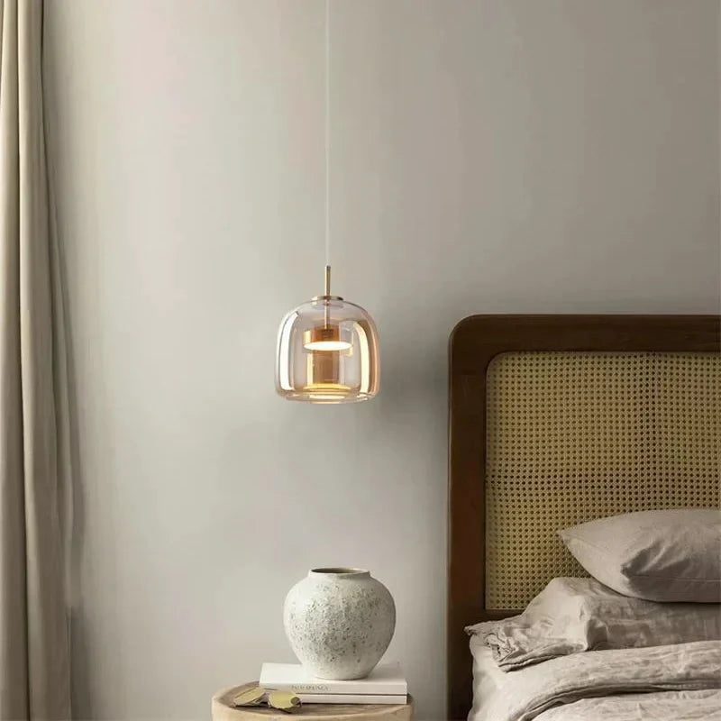CrystalGlow Pendant Light - elegant pendant light made of clear glass by BowLift
