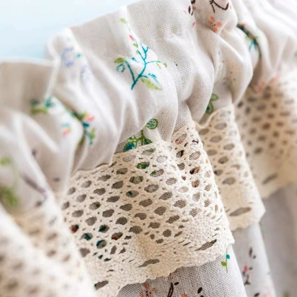 Nordic Bloom Kitchen Cabinet Curtain by Casa & Beyond