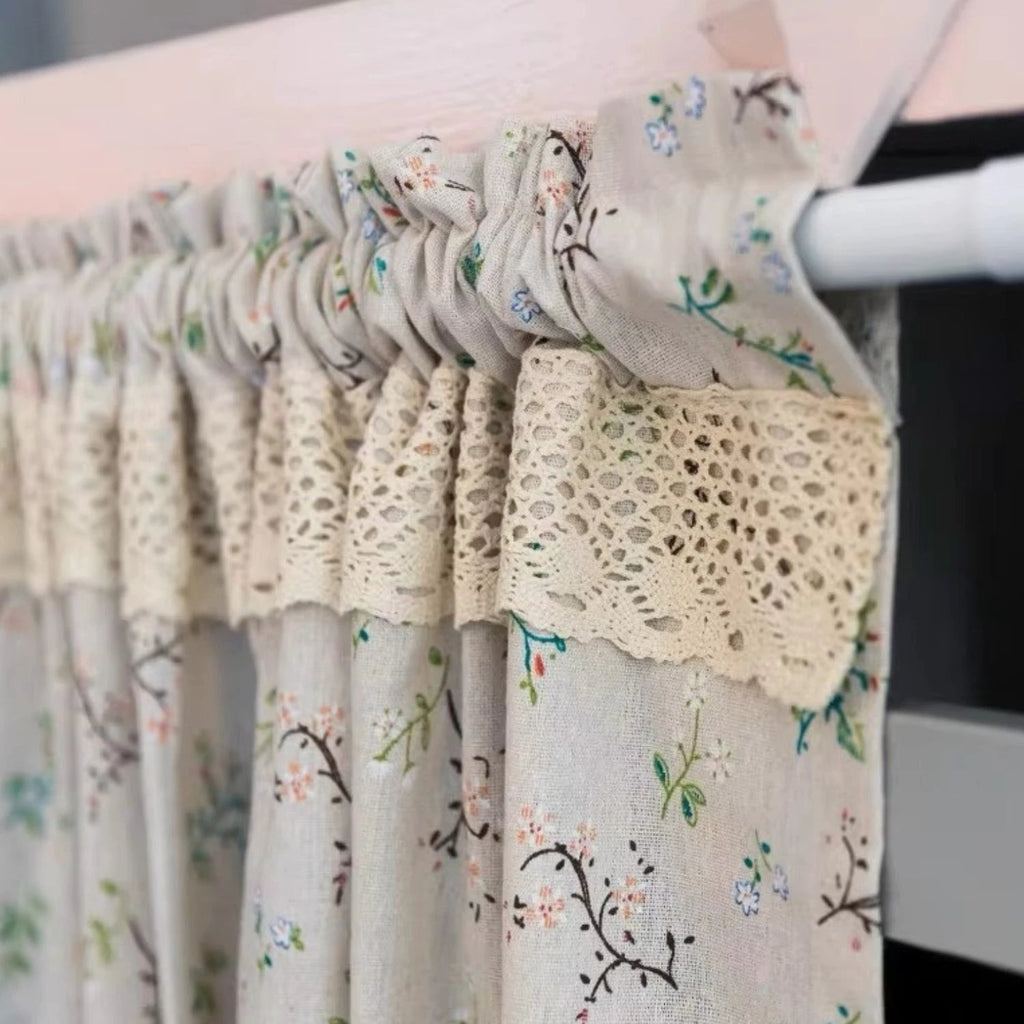 Nordic Bloom Kitchen Cabinet Curtain by Casa & Beyond