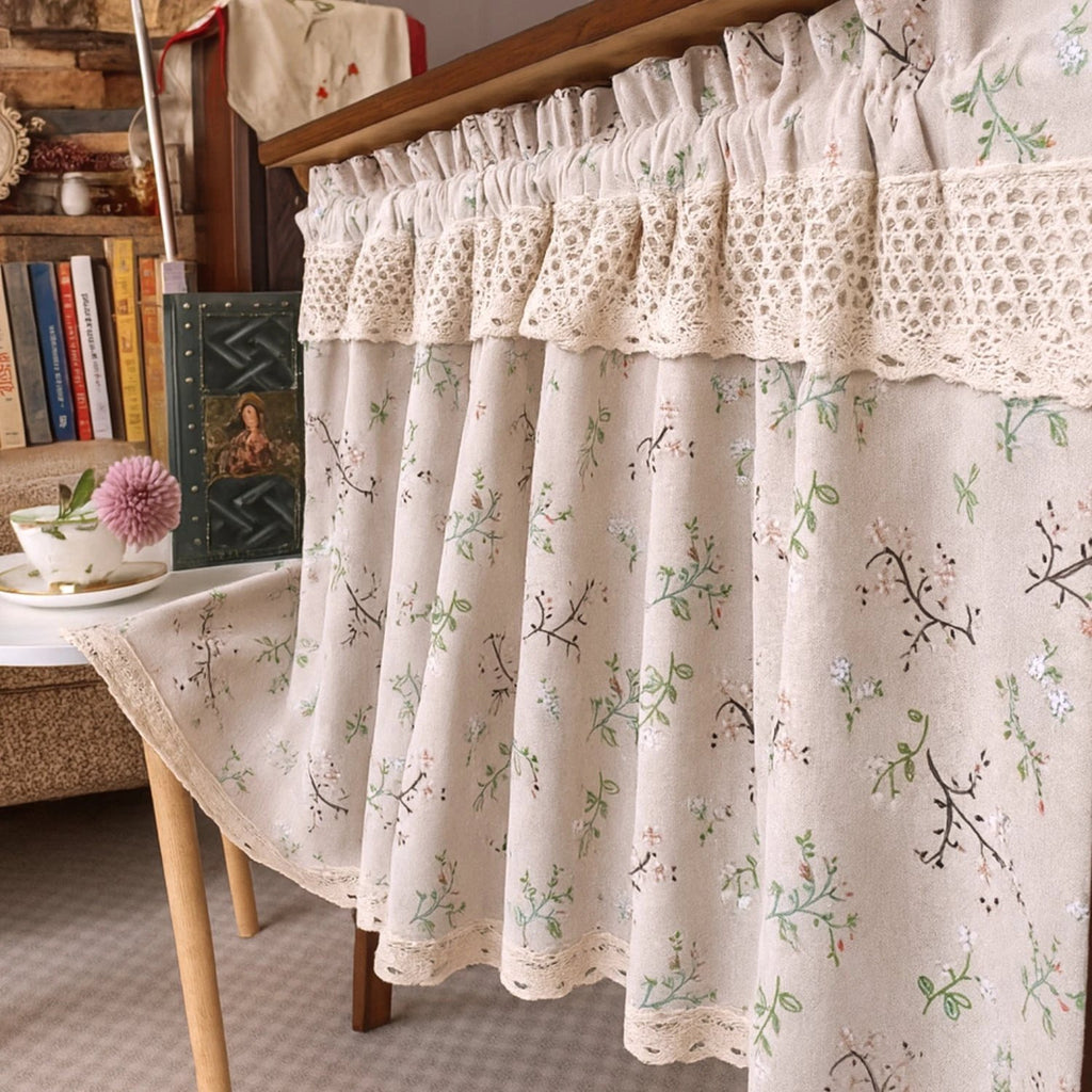 Nordic Bloom Kitchen Cabinet Curtain by Casa & Beyond