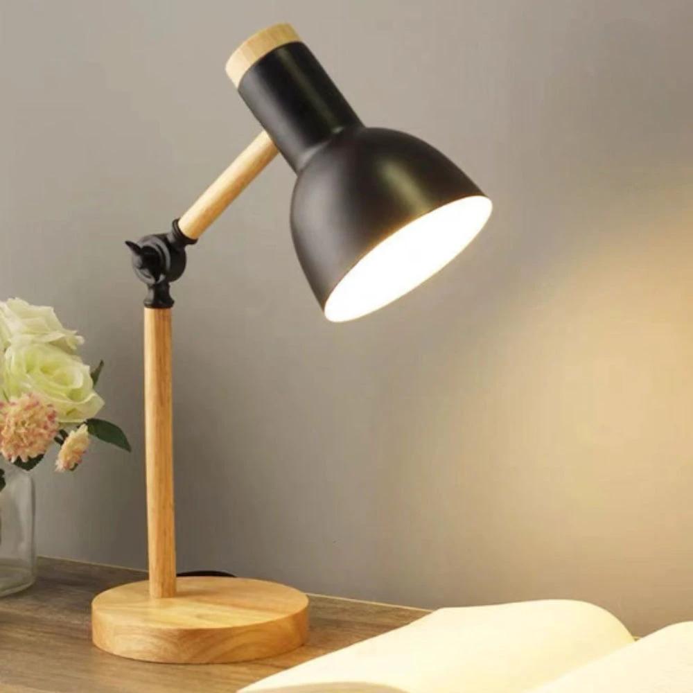 Nordic Iron Wood LED Table Lamp by Casa & Beyond