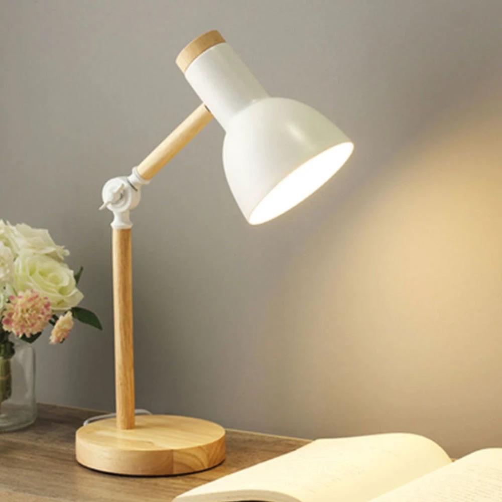 Nordic Iron Wood LED Table Lamp by Casa & Beyond