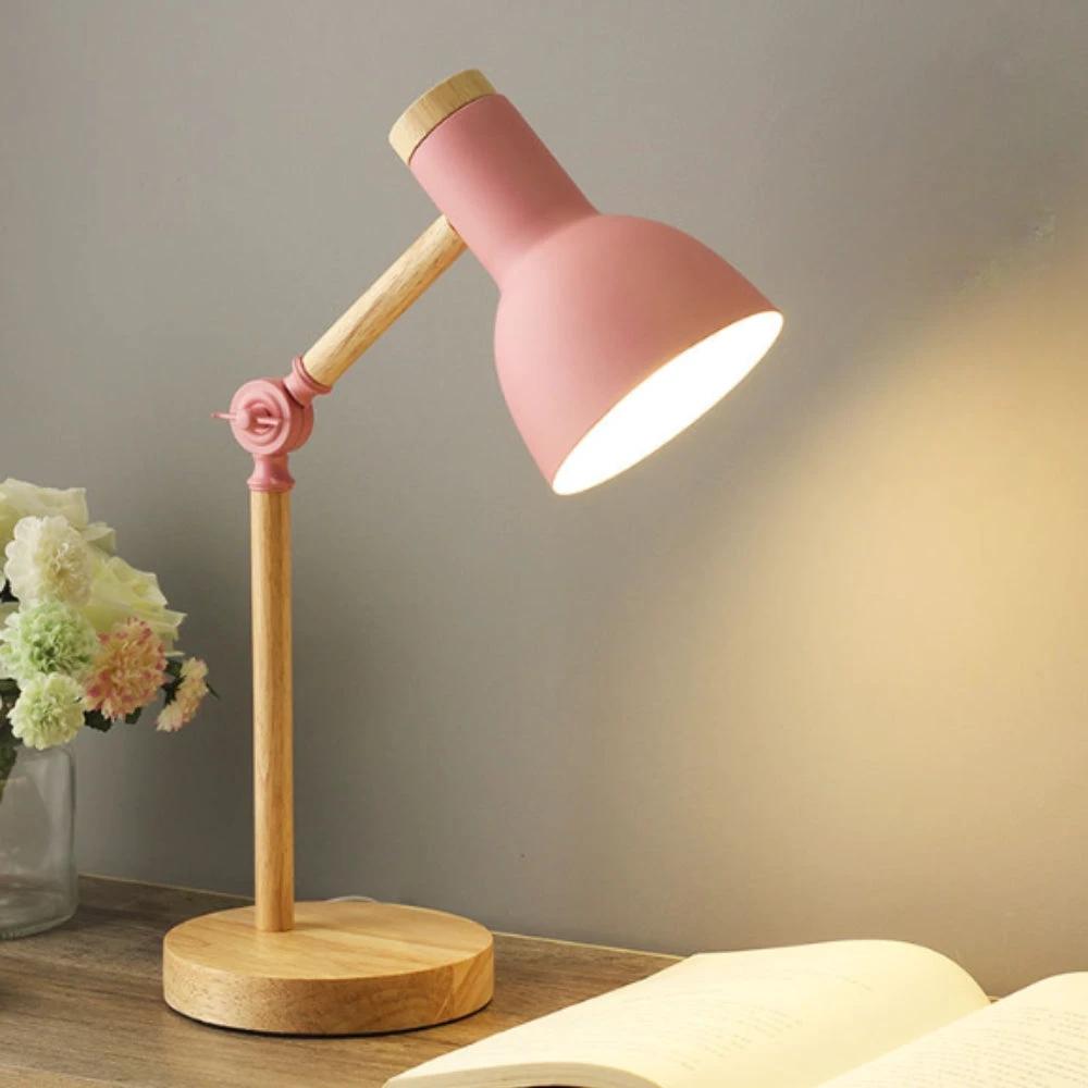 Nordic Iron Wood LED Table Lamp by Casa & Beyond