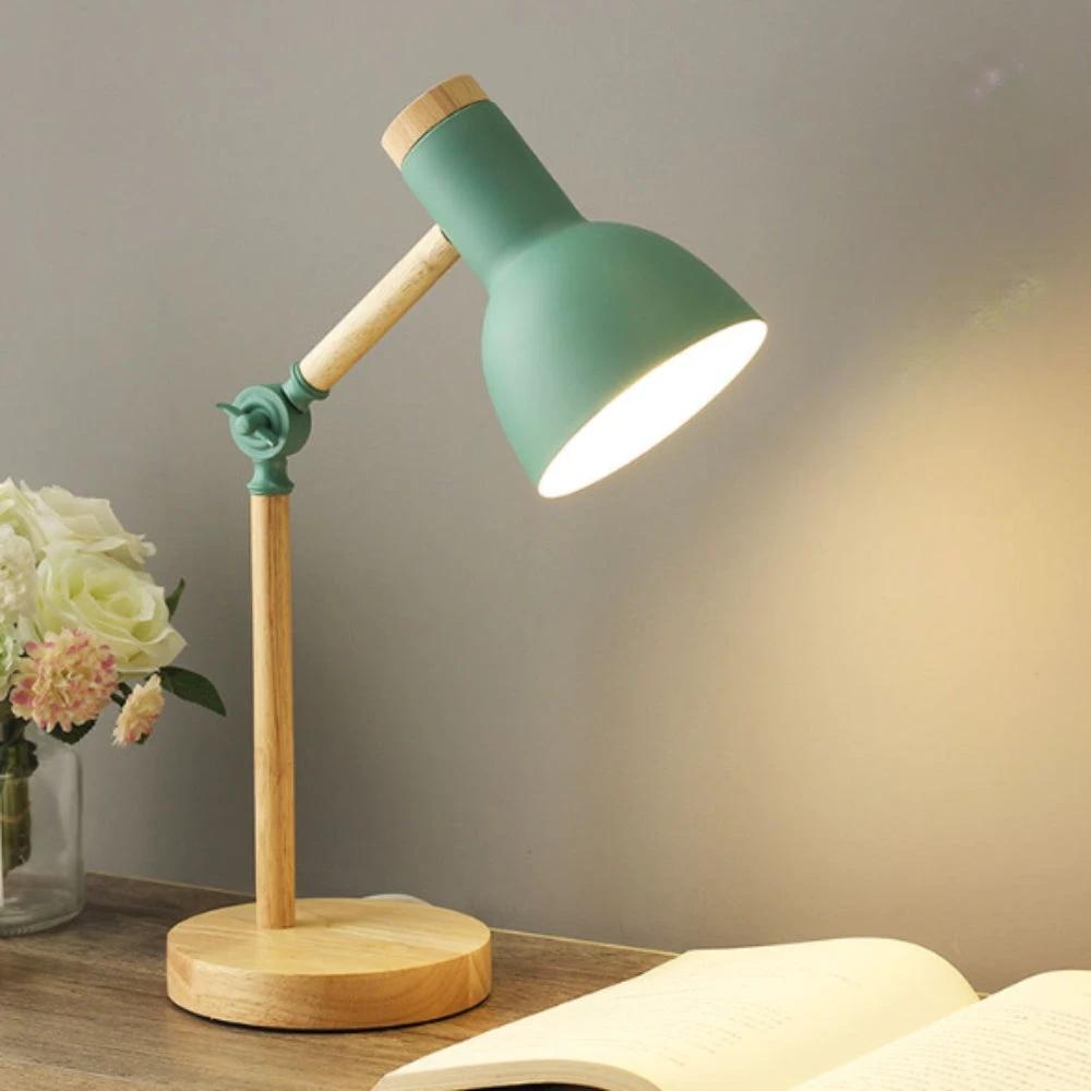 Nordic Iron Wood LED Table Lamp by Casa & Beyond