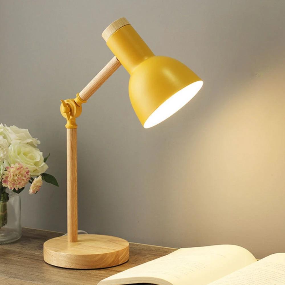 Nordic Iron Wood LED Table Lamp by Casa & Beyond