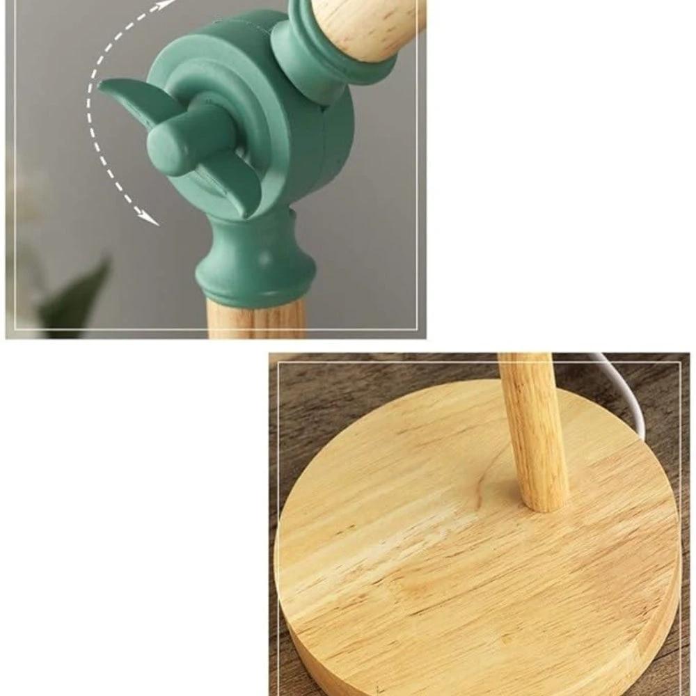 Nordic Iron Wood LED Table Lamp by Casa & Beyond