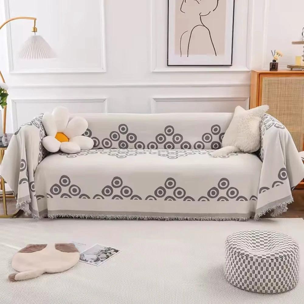 Circa Bloom Patterned Chenille Sofa Cover by Casa & Beyond
