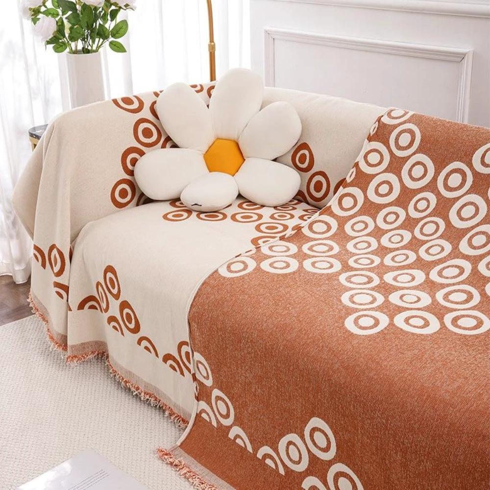Circa Bloom Patterned Chenille Sofa Cover by Casa & Beyond