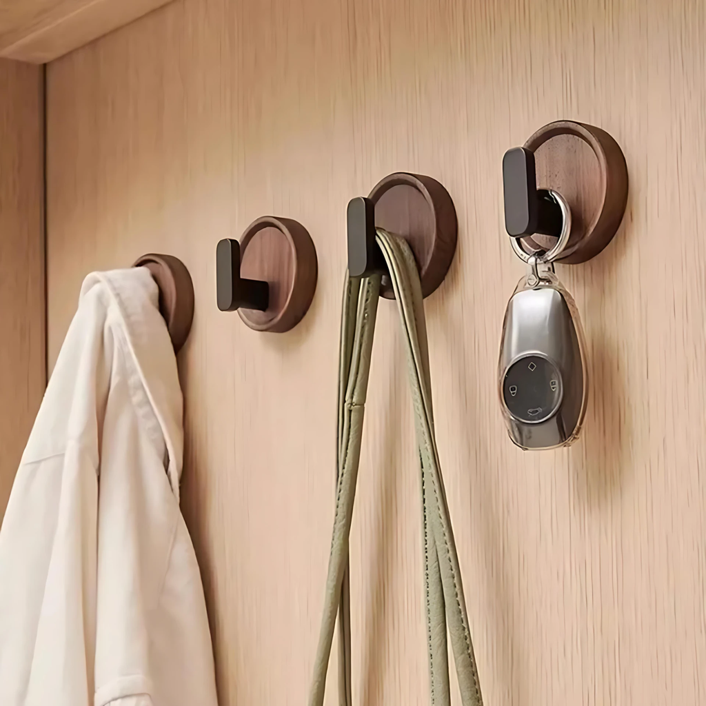 Nordic Walnut Wood Wall Hook by Casa & Beyond