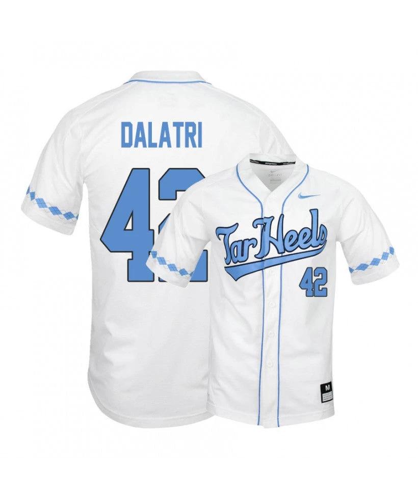 North Carolina Tar Heels 42 Gianluca Dalatri White Elite Baseball Jersey by My Store