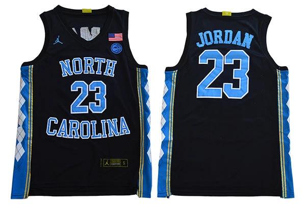 North Carolina Tar Heels #23 Jordan NCAA Basketball Jersey Black by My store basketball