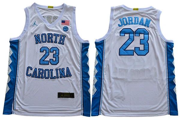 North Carolina Tar Heels #23 Jordan NCAA Basketball Jersey White by My store basketball