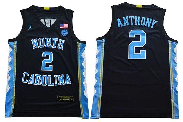 North Carolina Tar Heels #2 Anthony NCAA Basketball Jersey Black by My store basketball