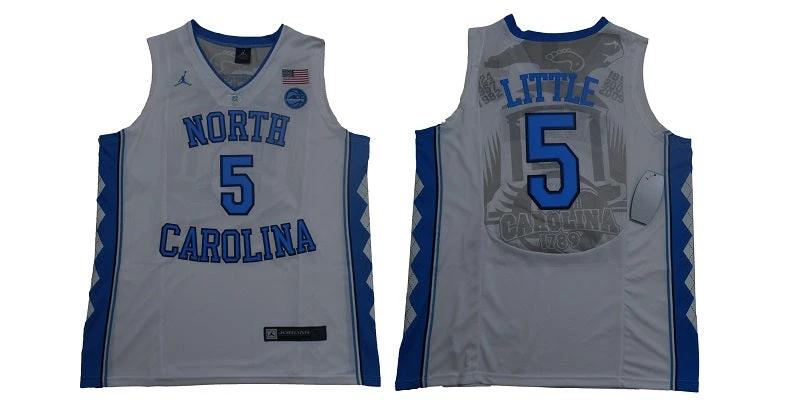 North Carolina Tar Heels #5 Little NCAA Basketball Jersey White by My store basketball