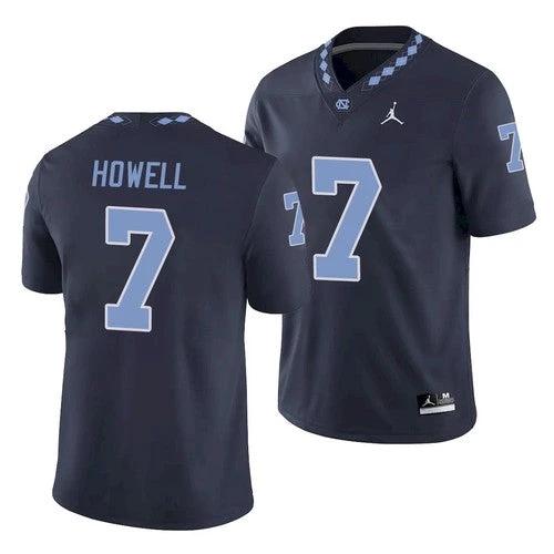 North Carolina Tar Heels #7 Sam Howell College Football Jersey Navy Blue by My Store