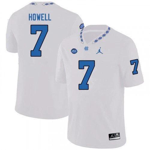 North Carolina Tar Heels #7 Sam Howell College Football Jersey White by My Store