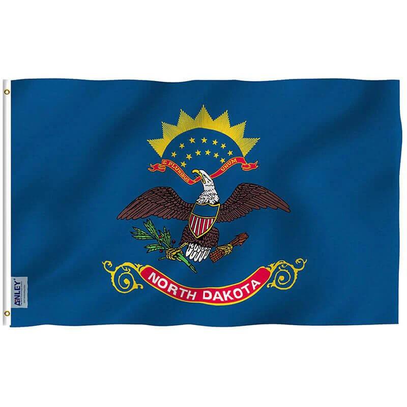 North Dakota State Flag - North Dakota ND Flag with Brass Grommets 3X5Ft Banner USA by flagsjustdoit