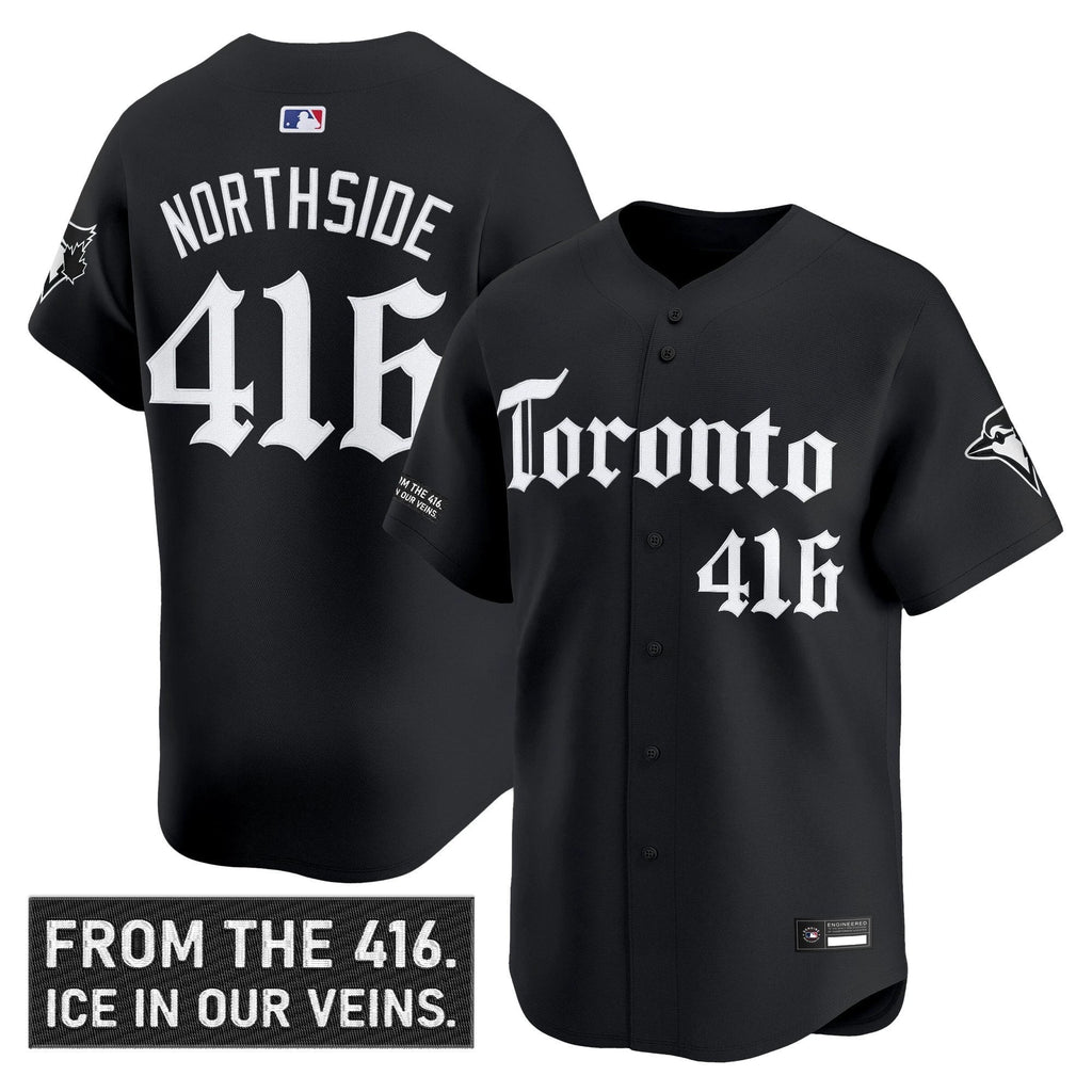 NorthSide Jersey #416 Toronto Blue Jays Gothic North Edition Stitched Black by My Store