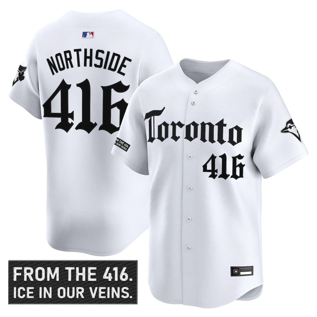 NorthSide Jersey #416 Toronto Blue Jays Gothic North Edition Stitched White by My Store