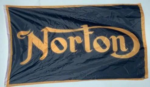 Norton Motorcycle Black Flag 3X5 Ft Polyester Banner USA 90x150cm by flagsjustdoit