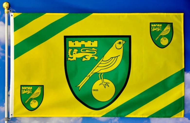 Norwich City Football Club Flag 3x5ft Banner Polyester by flagsjustdoit