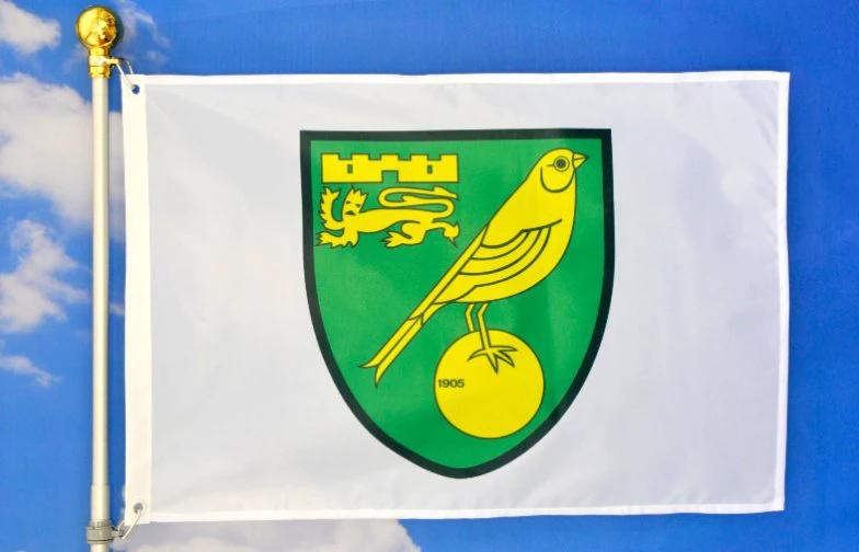 Norwich City Football Club Flag White 3x5ft Banner Polyester by flagsjustdoit