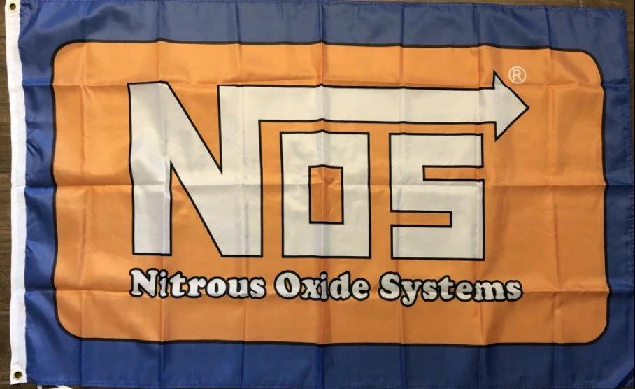 Nos Flag Nitrous Oxide Systems Banner Drag Racing Car 3X5 Ft Polyester Banner USA 90x150cm by flagsjustdoit
