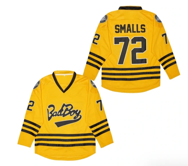 Notorious BIG Biggie Small #72 Bad Boy Hockey Yellow Jersey by Hockey David