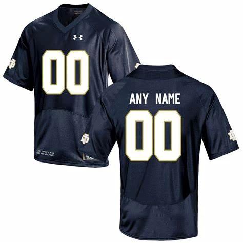 Notre Dame Fighting Irish Custom Name Number Football Jersey Blue by My Store