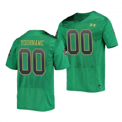 Notre Dame Fighting Irish Custom Name Number Football Jersey Green by My Store