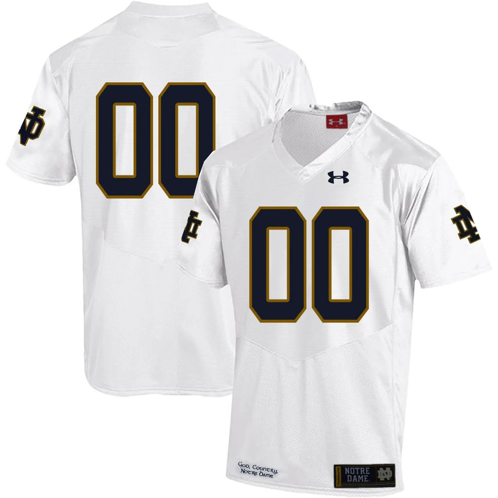 Notre Dame Fighting Irish Custom Name Number Football Jersey White by My Store