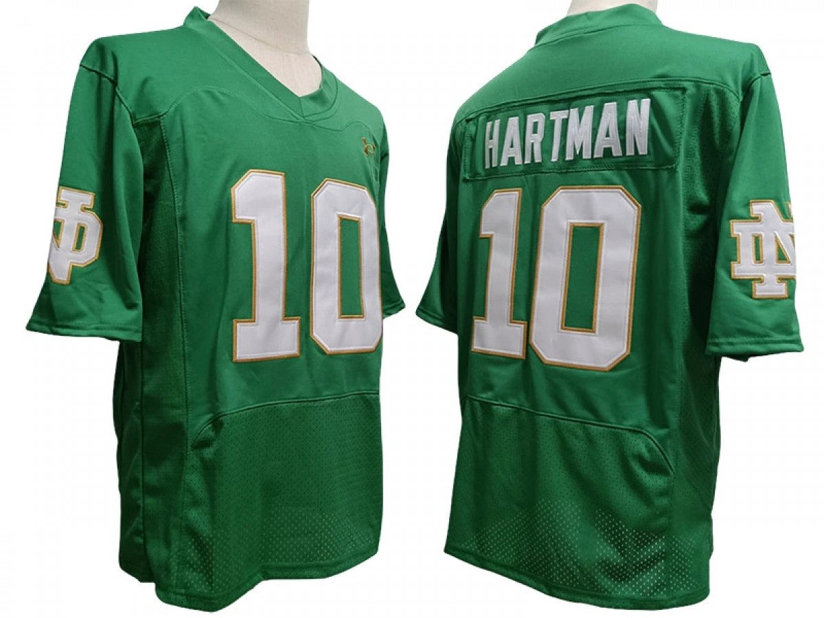 Notre Dame Fighting Irish #10 Sam Hartman Vapor F.U.S.E. Limited Jersey Green by My Store NCAA Football Jerseys