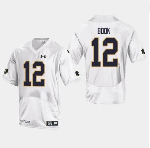 Notre Dame Fighting Irish #12 Ian Book NCAA Football Jersey White by My Store