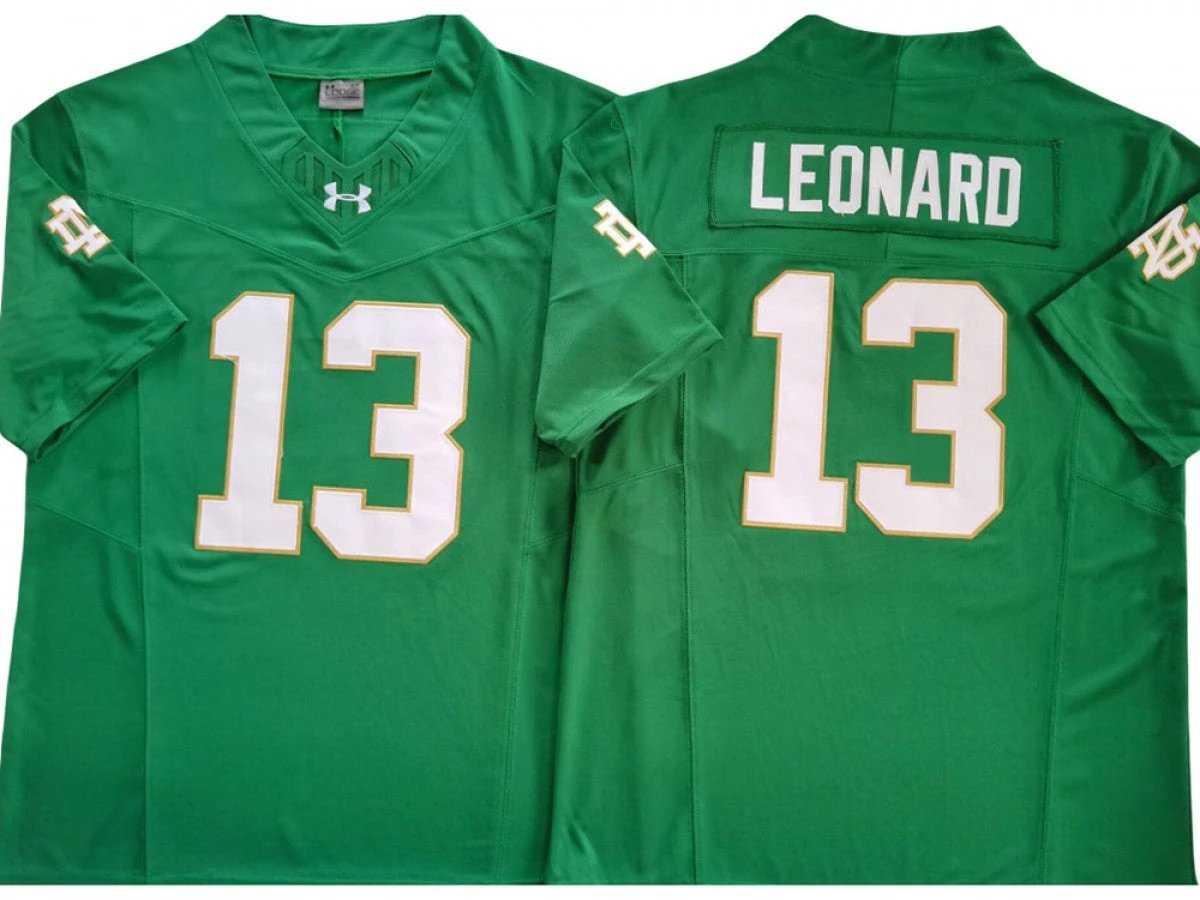 Notre Dame Fighting Irish #13 Riley Leonard Green Vapor F.U.S.E. Limited Jersey by My Store